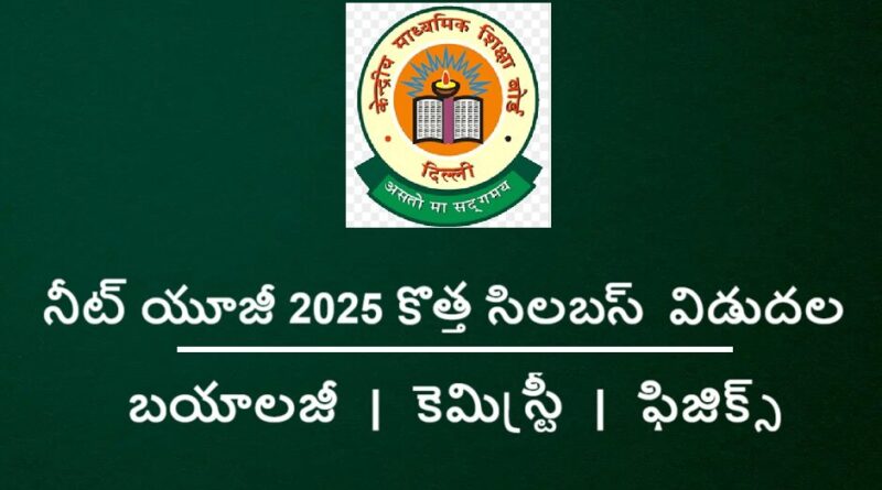 NEET Syllabus 2025 In Telugu